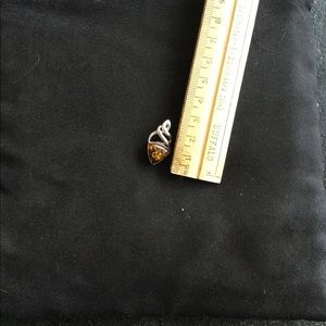 Amber sterling silver pendant